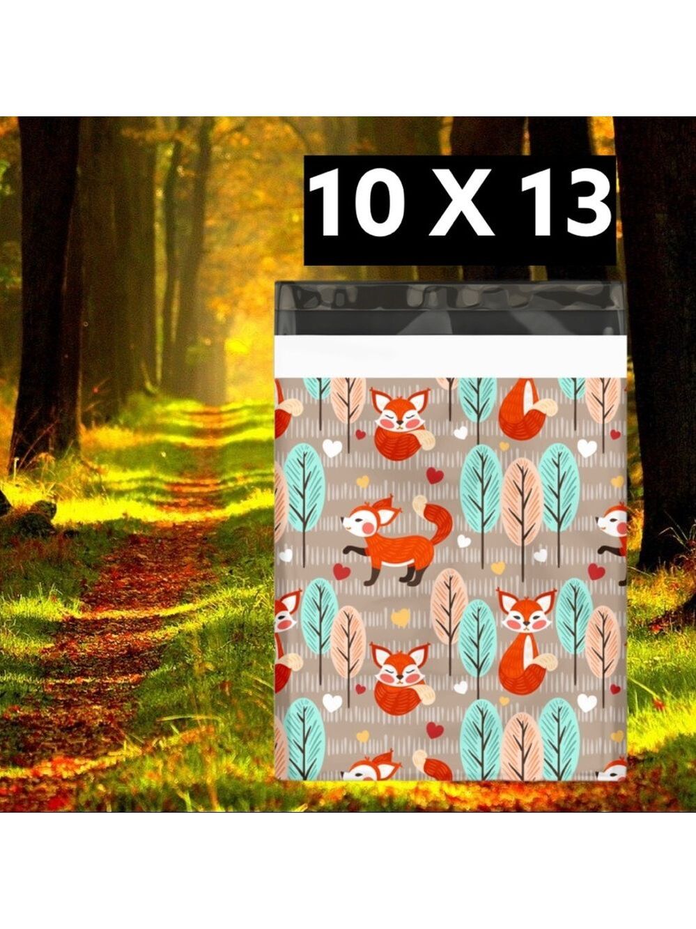 25 10X13 Poly Mailers Fox And Woods Shipping Envelopes PRICE IS FIRM Fall - Picture 11 of 13